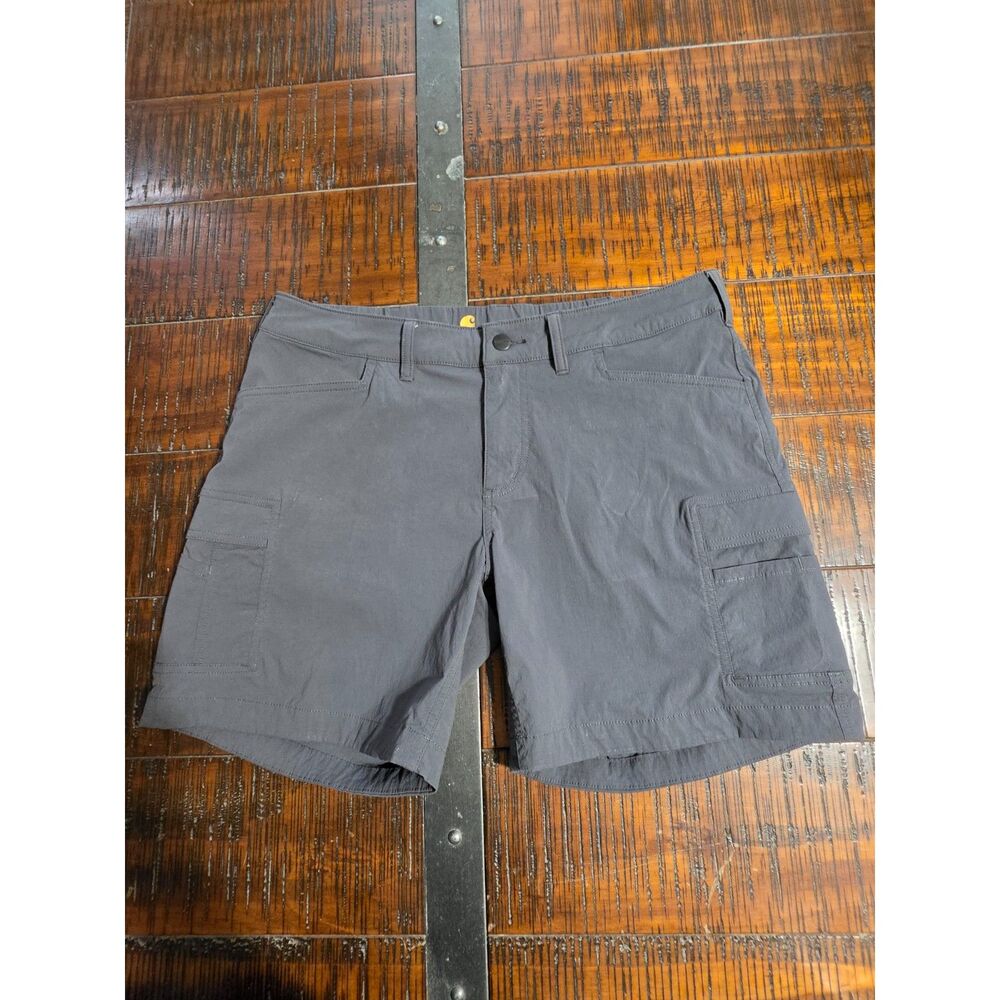 Carhartt Force Madden Cargo Work Shorts Straight Fit Gray - Women's Size 14